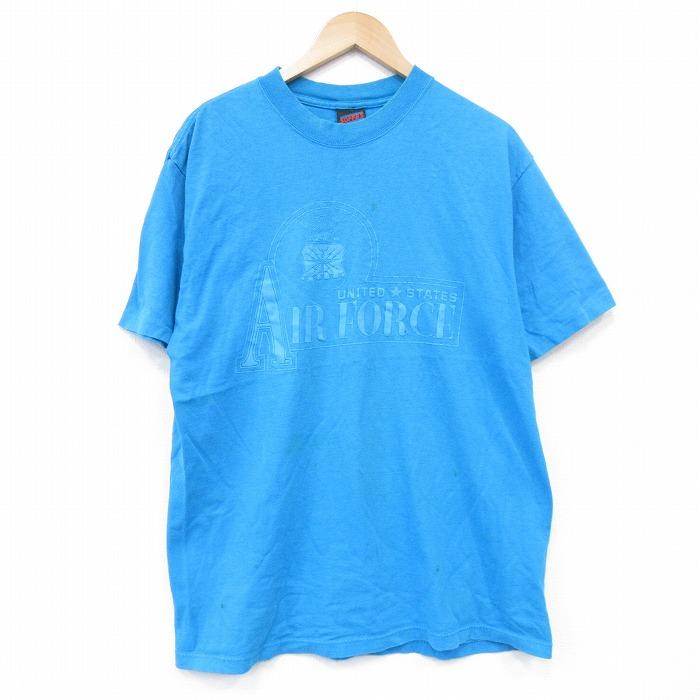 L/古着 半袖 ビンテージ Tシャツ メンズ 90s ミリタリー USエア