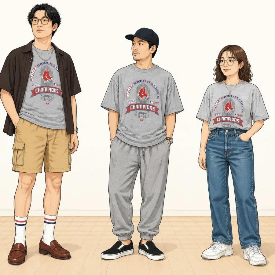 MLB XL/古着 半袖 ビンテージ Tシャツ メンズ 00s MLB ボストンレッド