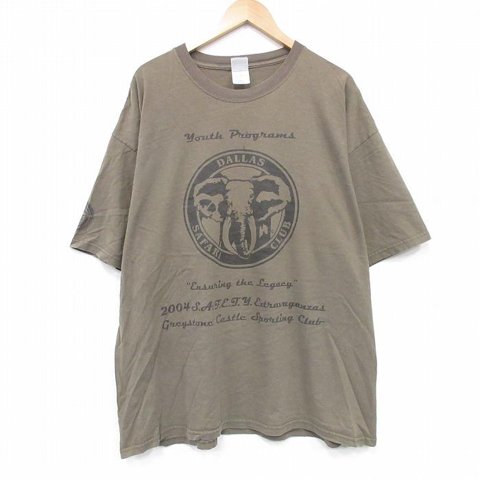 XL/古着 半袖 ビンテージ Tシャツ メンズ 00s ゾウ 大きいサイズ
