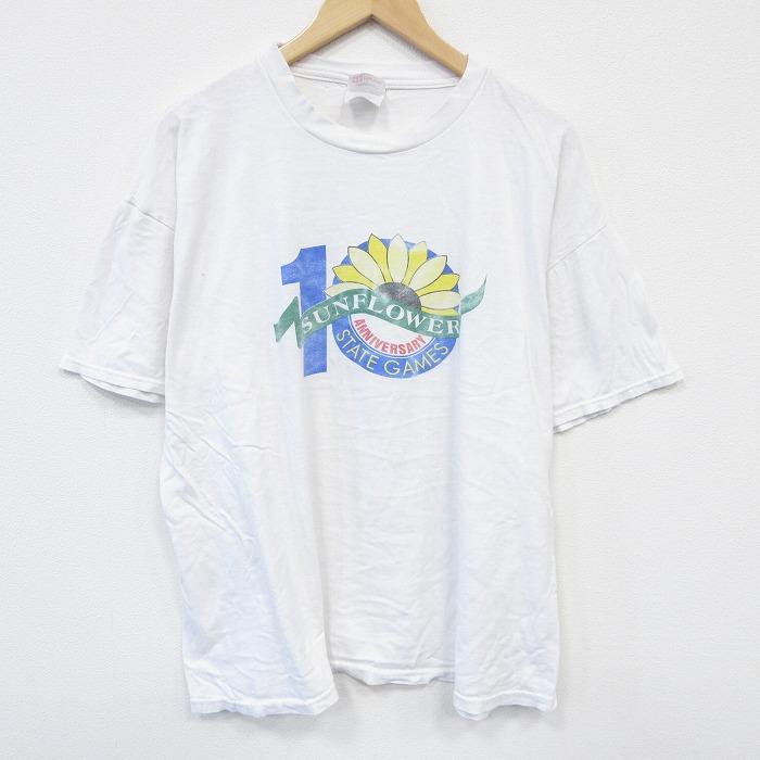 Hanes（ヘインズ） XL/古着 半袖 ビンテージ Tシャツ メンズ 00s サン 
