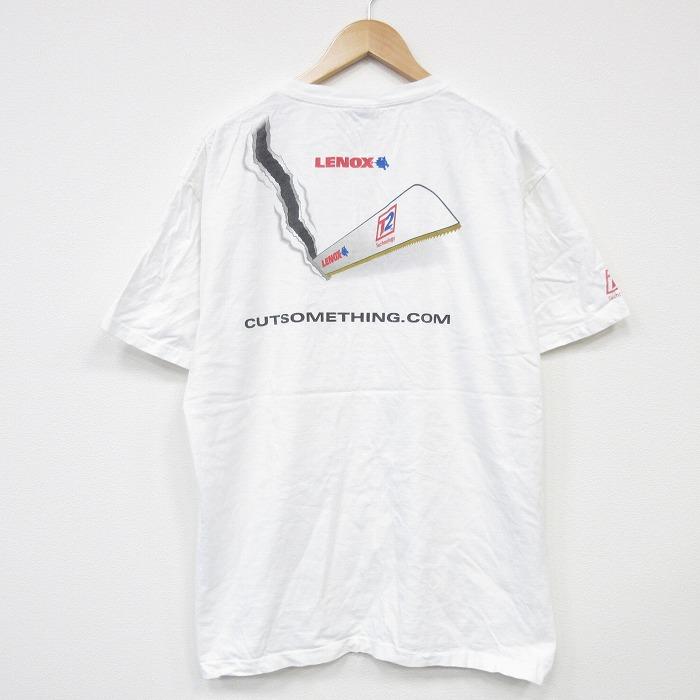 み*ん様 ビンテージ  ロゴ Tシャツ USA製 XL ホワイト 古着 V 20%OFF】XL/古着 半袖 ビンテージ Tシャツ メンズ 00s LENOX コットン