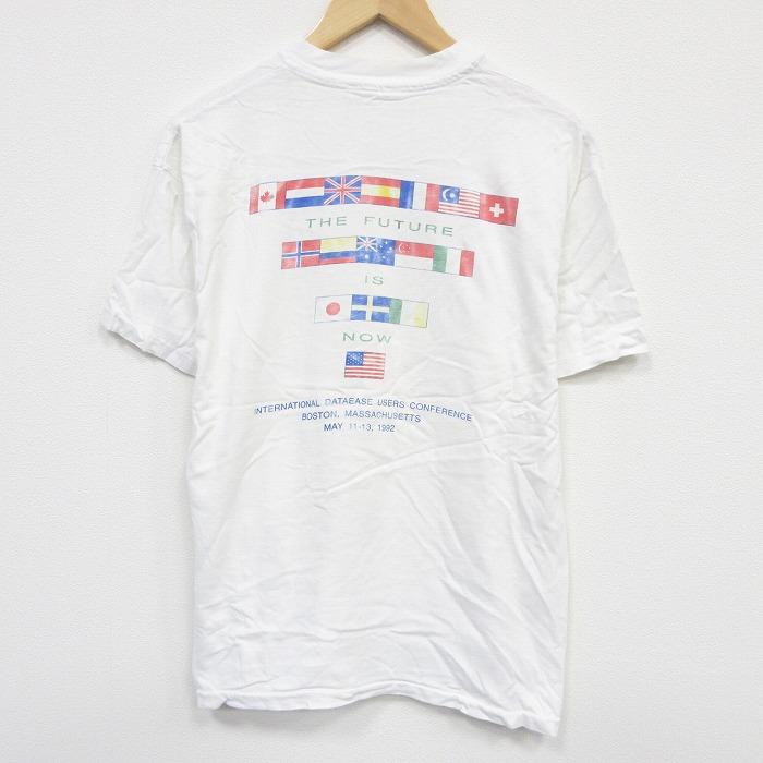 Hanes（ヘインズ） L/古着 半袖 ビンテージ Tシャツ メンズ 90s 国旗
