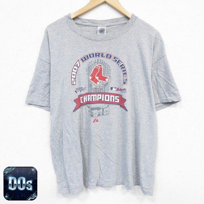 MLB XL/古着 半袖 ビンテージ Tシャツ メンズ 00s MLB ボストンレッド