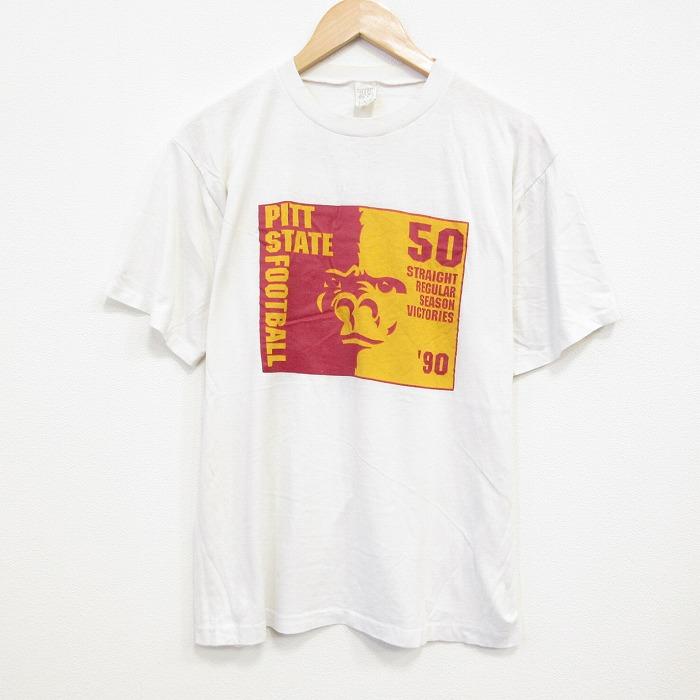 L/古着 半袖 ビンテージ Tシャツ メンズ 90s ゴリラ クルーネック 白 