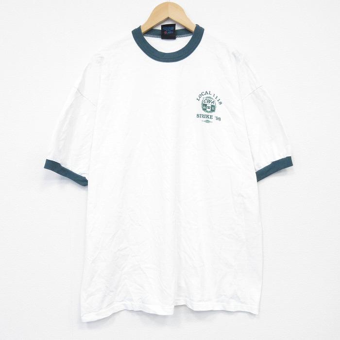XL/古着 半袖 ビンテージ Tシャツ メンズ 90年代 90s CWA 大きいサイズ