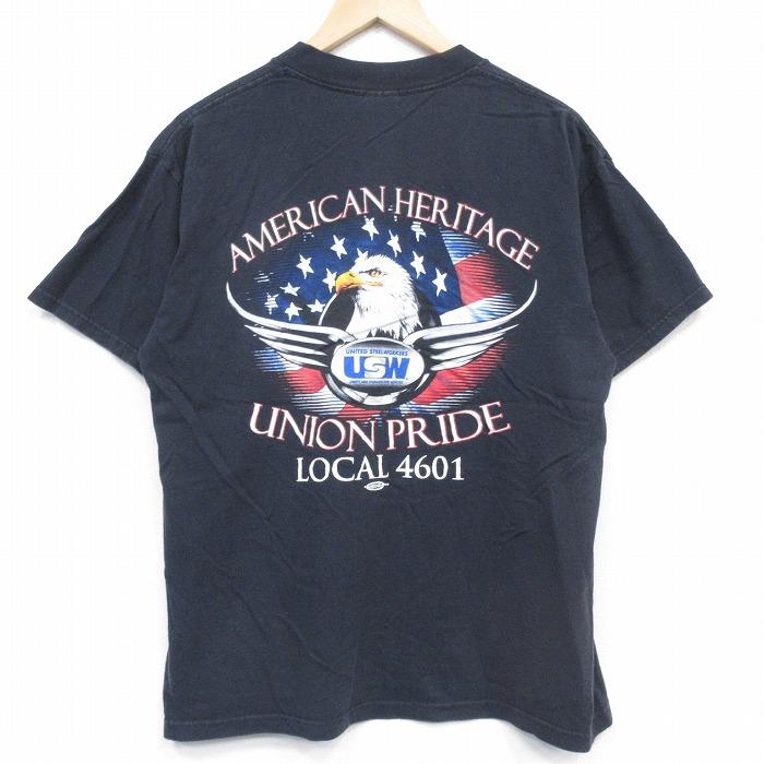 XL/古着 半袖 ビンテージ Tシャツ メンズ 90年代 90s 鳥 胸ポケット