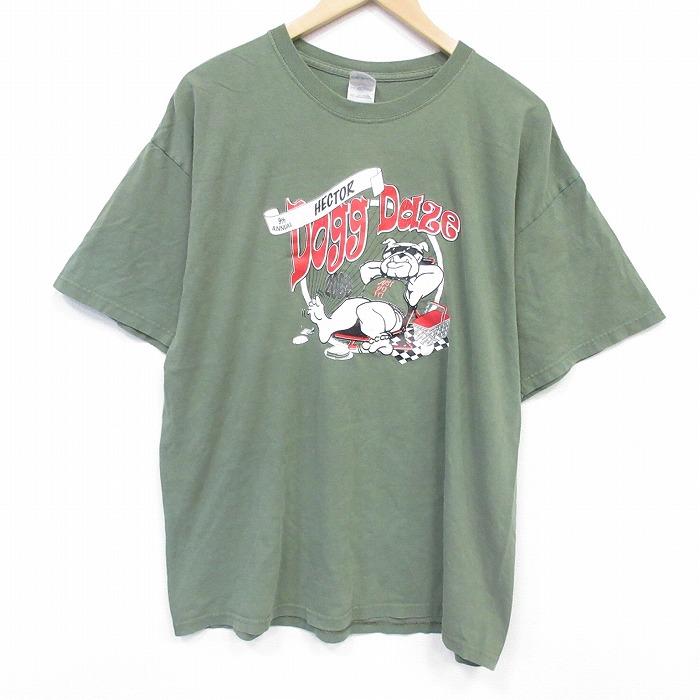 XL/古着 半袖 ビンテージ Tシャツ メンズ 00年代 00s ブルドッグ