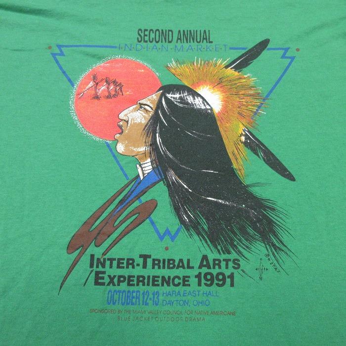 M/古着 半袖 ビンテージ Tシャツ メンズ 90年代 90s インディアン