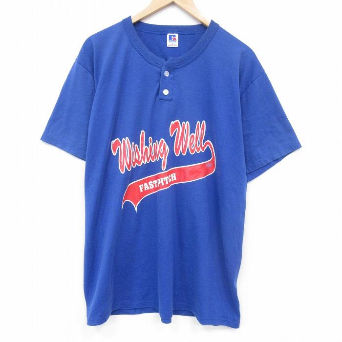 XL/古着 ラッセル 半袖 ビンテージ Tシャツ メンズ 80年代 80s FAST