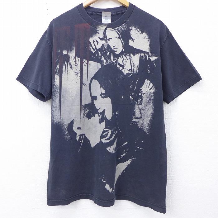 L/古着 半袖 ビンテージ ロック バンド Tシャツ 00s マリリンマンソン 
