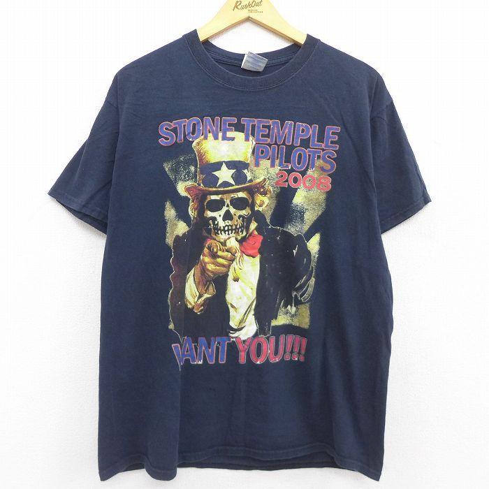 L/古着 半袖 ビンテージ ロック バンド Tシャツ メンズ 00s ストーン 
