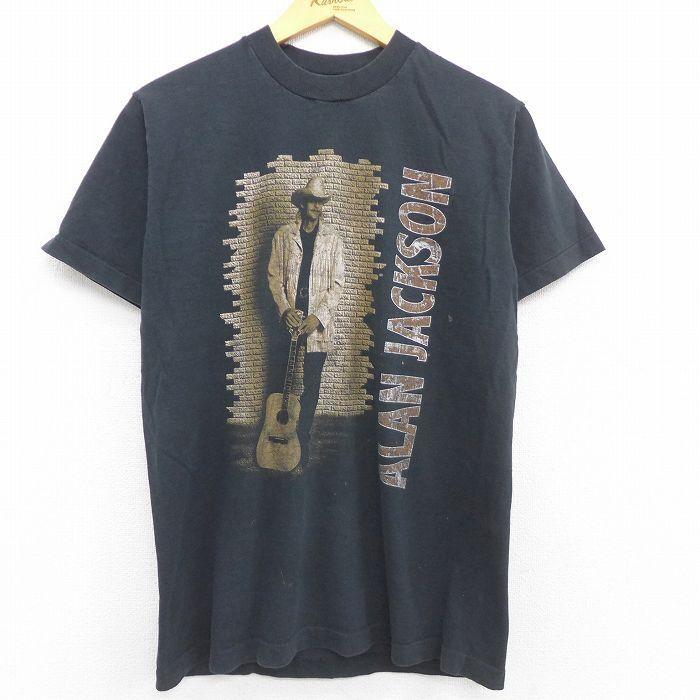 M 古着 半袖 ビンテージ ロック バンド Tシャツ メンズ 90s アランジャクソン コットン クルーネック 黒 ブラック 22jun27 中古 Tvrk 古着屋rushout 通販 Yahoo ショッピング
