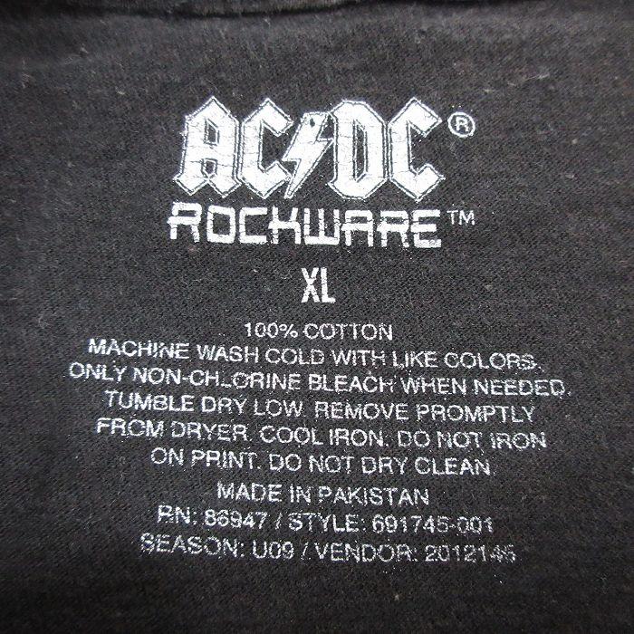 XL/古着 半袖 ビンテージ ロック バンド Tシャツ メンズ 00s AC/DC コットン クルーネック 黒 ブラック 24apr25 中古｜furugiyarushout｜04