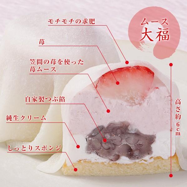 冷凍 人気の6種類セット ムース大福6個入 クリームだいふく フルーツ スイーツ 和菓子 個包装 箱入り ギフト お取り寄せ ふる川製菓 ホワイトデー｜furukawaseika｜06