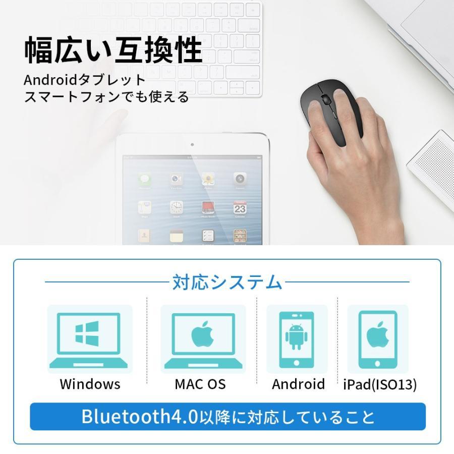 ワイヤレスマウス 充電式 小型 軽量 静音 無線 コンパクト Bluetoothマウス Bluetooth4.0 3ボタン  ワイヤレス ブルートゥース おしゃれ｜furumiyashop｜06
