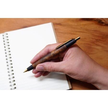 ふるさと納税 天然屋久杉【光明瘤】無垢シャープペンシル(0.5mm)1本