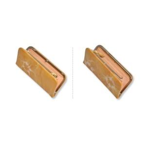 ふるさと納税 杏染革：がま口長財布：隠し口金： KDG-100|財布 長野県千曲市の画像
