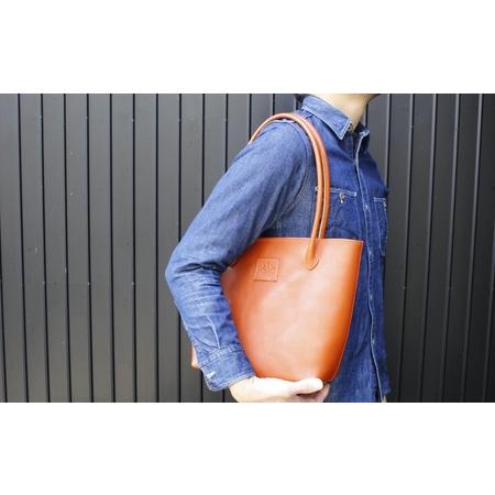ふるさと納税 本革 手縫い の トートバッグ【work0002】 三重県伊賀市の画像