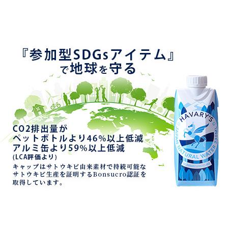 25【新品未使用】 ふるさと納税 【６か月定期便】HAVARY’S（ハバリーズ）紙パックナチュラルウォーター　330ml×12本を２セット　6か月連続でお届け 佐賀県鹿島市 【LWH1448515771】(51000円)