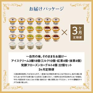 ふるさと納税 【定期便：全3回】 【無添加】 アイスクリーム3種18個とフローズンヨーグルト4個セット アイス ミルク 紅茶 抹茶 フローズンヨー.. 北海道中標津町_4