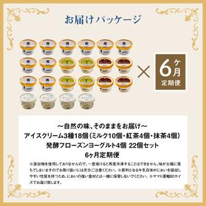 ふるさと納税 【定期便：全6回】【無添加】 アイスクリーム3種18個とフローズンヨーグルト4個セット アイス ミルク 紅茶 抹茶 フローズンヨー.. 北海道中標津町_4