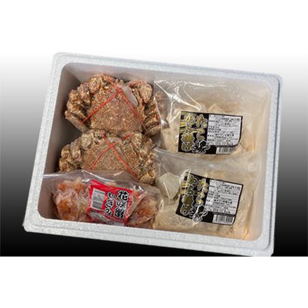 ふるさと納税 毛かに400g前後〜550g前後×2尾、たこ唐揚げ250g×4P、花咲かにむき身300g×1P D-36051 北海道根室市