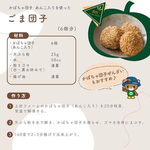 ふるさと納税 【NHKあさイチで紹介されました！】上田ファームのかぼちゃ団子（あんこ）300g×3 北海道産かぼちゃ使用 カボチャ だんご 国産.. 北海道苫前町の画像