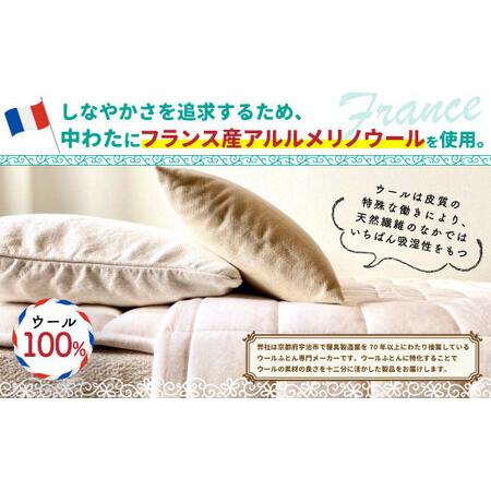 ふるさと納税 [京都府認定商品(チャレンジ・バイ)][PREMIUM WOOL]ライトウェイト 掛けふとん(DL:ダブルロング)掛布団 布団 ふとん 保湿 安眠.. 京都府宇治市