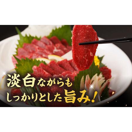 ふるさと納税 【6回定期便】赤身馬刺し 計600g（6pc）＋タレ大【馬刺しの郷 民守】 馬肉 熊本県 特産品 赤身 馬刺し  [ZBL067] 熊本県山鹿市の画像