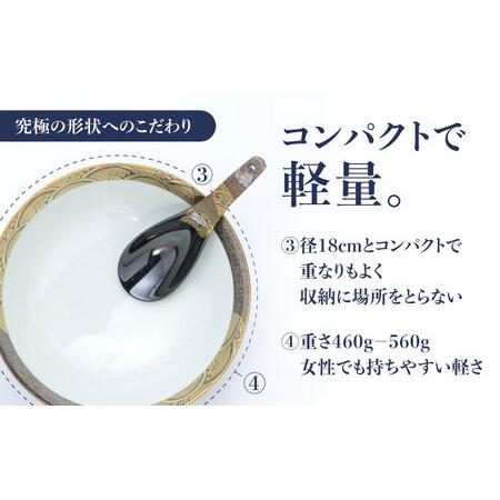 ふるさと納税 【有田焼】究極のラーメン鉢 レンゲセット 蒔絵おしどり