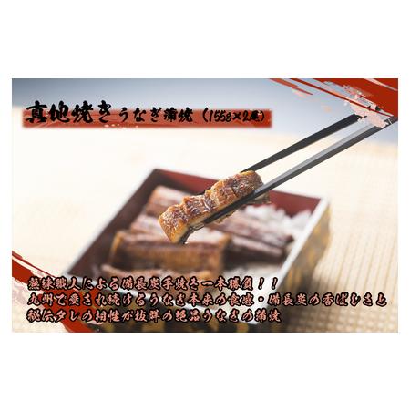 ふるさと納税 1723-2 【定期（全6回）】大人気！鯉家の絶品蒲焼「真地焼きうなぎ（2尾）」【国産・手焼き備長炭】 KN040-T04 魚 冷凍 鰻 鹿児島県鹿屋市_2