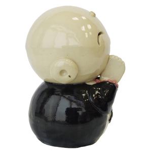 ふるさと納税 ほっこりおじぞうさん（中）丸耳【インテリア 陶器 おじそうさま 飾り】(BF203) 茨城県北茨城市の画像