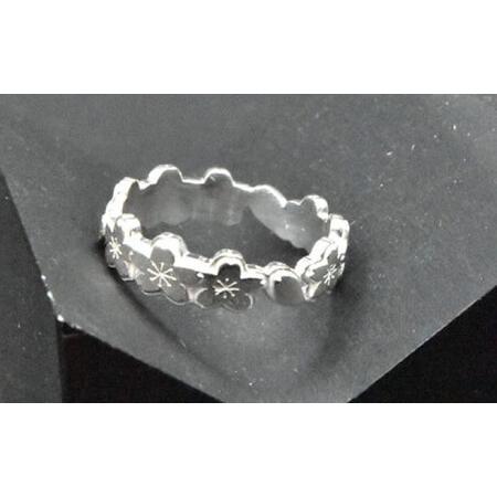 ふるさと納税 シルバーリング さくら 大 瑞浪市 / ATP シルバー アクセサリー ハンドメイド [AZAH006] 岐阜県瑞浪市の画像