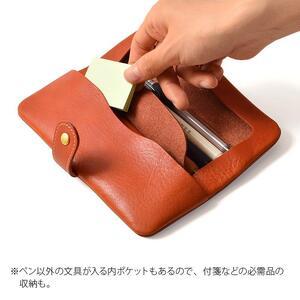 ふるさと納税 ペンケース-tray- HUKURO 栃木レザー 全6色【ライトブラウン】【雑貨 日用品 人気 おすすめ 】 栃木県栃木市