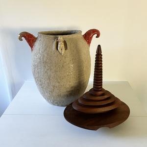 ふるさと納税 『ほくとのクラフト』 永遠の刹那のひと休み… ヒトヤスミ…、タダココに在ルガヨシ・蓋物 [h004] 山梨県北杜市の画像