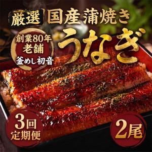 ふるさと納税 [初音][3回定期便]厳選国産うなぎ 蒲焼き約190g×2尾 ＼ 秘伝のたれ うなぎ / 高知県室戸市