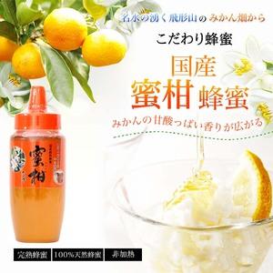 ふるさと納税 【全3回】 定期便 かの蜂 国産 みかん蜂蜜 合計1.5kg（とんがり容器500gを毎月1本お届け） 024-T016 福岡県八女市の画像