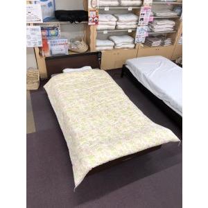 ふるさと納税 もめん綿入り（コットン100％）　肌掛け布団　二重ガーゼタイプ（グリーン）【CW27W】 滋賀県近江八幡市_1