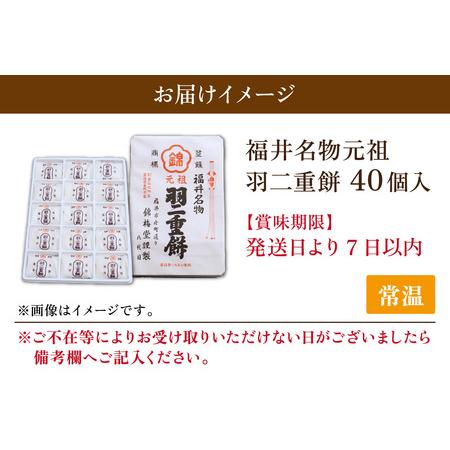 ふるさと納税 【和菓子】福井名物！元祖羽二重餅40ヶ入 [A-017001] / 和菓子 福井県福井市の画像