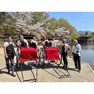 ふるさと納税 人力車ツアー 【７０分】若草山・鹿ふれあいツアー １名１台 人力車ツアー 奈良ツアー 株式会社麻世勝エビス NJ-03 奈良県奈良市の画像