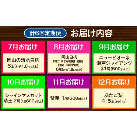 ふるさと納税 岡山のフルーツ 定期便6回コース 株式会社山博(中本青果)【配送不可地域あり】 岡山県浅口市_1