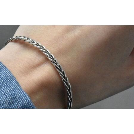 ふるさと納税 五つ編み シルバーバングル 瑞浪市 / ATP シルバー アクセサリー ハンドメイド [AZAH010] 岐阜県瑞浪市_2