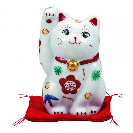 ふるさと納税 九谷焼 3.5号招き猫 松竹梅（布団付） a05 石川県能美市