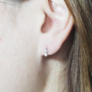 ふるさと納税 プラチナ 0.20ct グラデーションラインピアス  PT850 プラチナ ダイヤモンド ピアス ダイヤ0.10ct×2 カラット レディース 天.. 山梨県甲斐市の画像