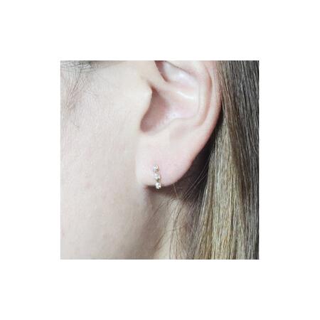 ふるさと納税 K18 0.14ct ラインダイヤモンドピアス  山梨 ダイヤモンド ゴールドピアス ジュエリー アクセサリー K18 イエローゴールド ピンク.. 山梨県甲斐市の画像