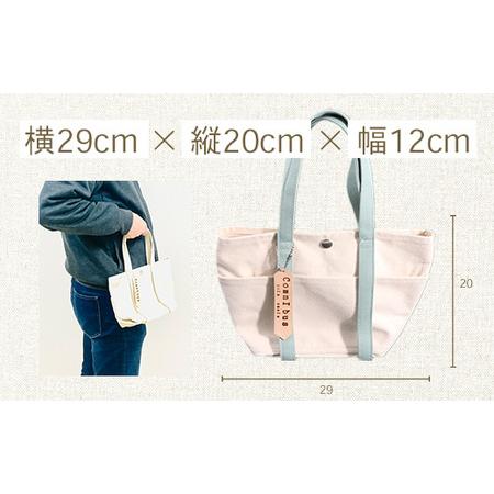 ふるさと納税 純国産 ミニ トートバッグ 生成り（ミント） 帆布 BI001-7 滋賀県愛荘町の画像