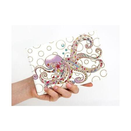 【文庫屋大関】パーソナルホルダー　ミス・オクトパス【皮革工芸品】 雑貨 日用品 ブックカバー パスポートケース 貴重品入れ 【木工】 マル.. 東京都墨田区