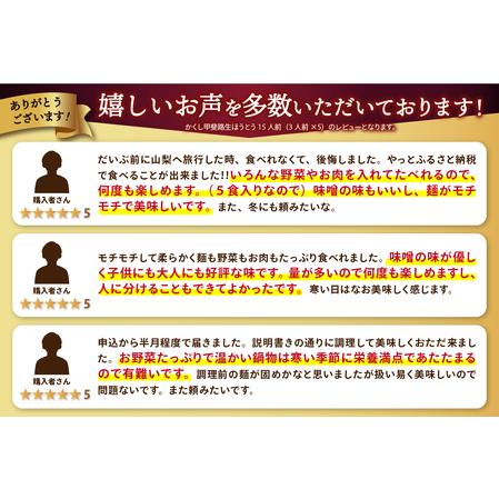 ふるさと納税 かくし甲斐路生ほうとう15人前（3人前×5） 山梨県甲府市｜furunavi｜02