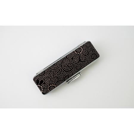 ふるさと納税 甲州印伝認め印入れもの(小) [5839-1949] トンボ 紺 12粍 山梨県市川三郷町