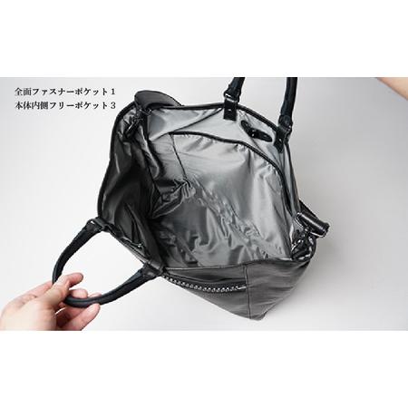 ふるさと納税 【BAGGYPORT】バギーポート・軽量レザー２WAYトート - 軽さと強さが共演する、黒の美学 大阪府東大阪市の画像